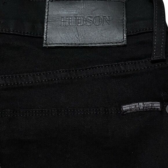 HUDSON Ace Skinny Jeans Men's 32x33 Black Solid Denim Mid Rise 5 Pocket NWOT - Picture 7 of 11